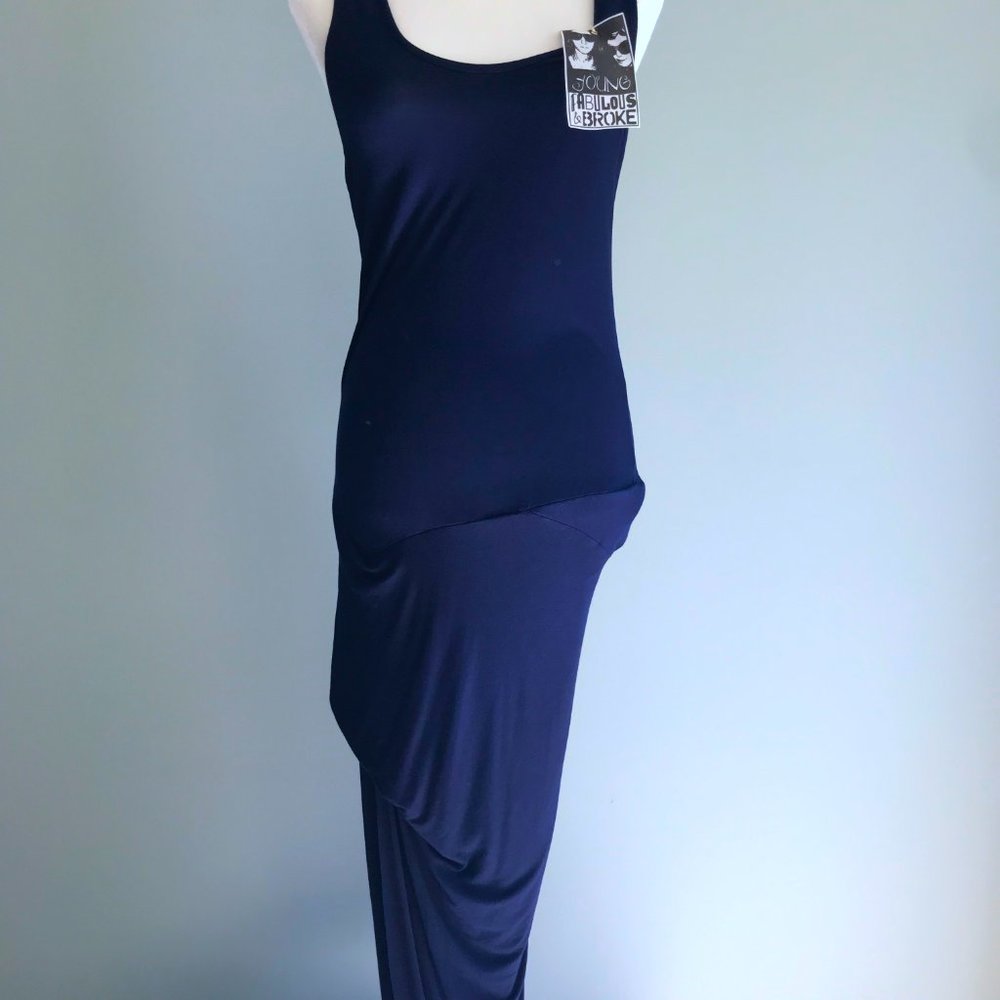 Young, Fabulous, & Broke Maxi Dress Navy L